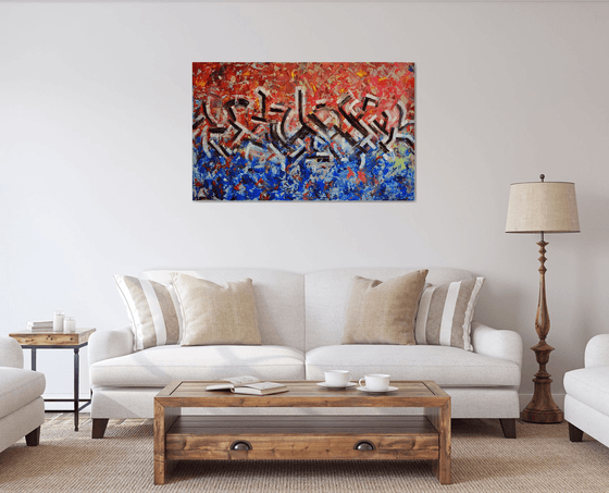 Abstract Street Art - Abstract Home Decor Art  On The Extra Large Deep Edge Canvas Ready To Hang Perfect for Modern Office Hotel Living Room Decoration