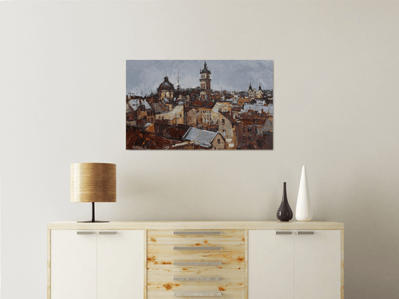 Lviv - Original cityscape painting