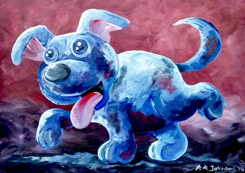 Animal Art - "I heard WALKIES!" by Andrew Alan Johnson