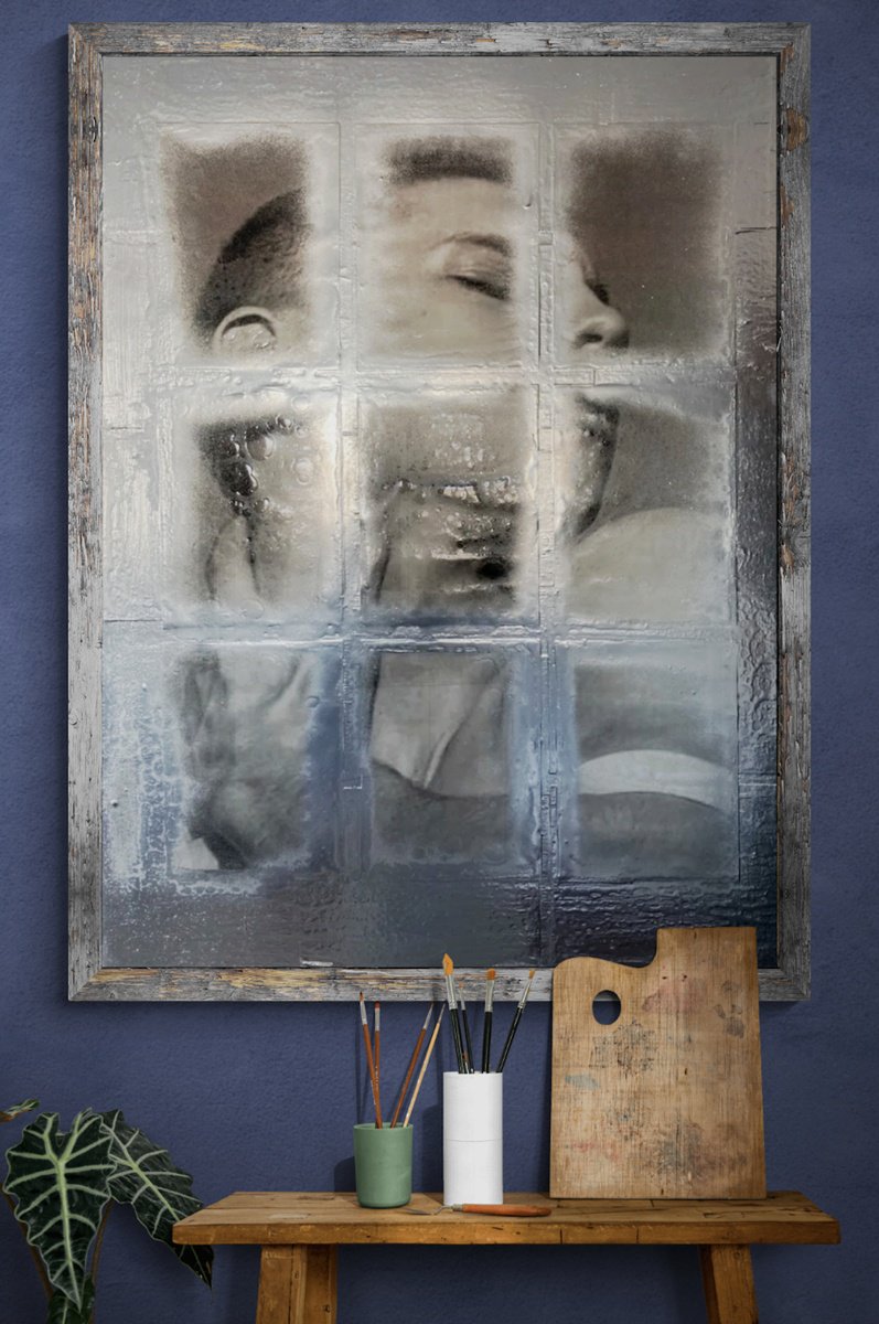 Portrait Acrylic Painting By Jerome Cholet, 24 X 31, Augusta Seaman I, Original Artwork