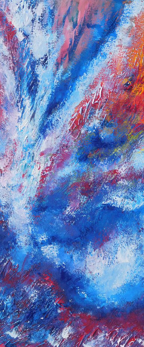 Rule exception - 90x60 cm, LARGE XL, Original abstract painting, acrylic on canvas by Davide De Palma