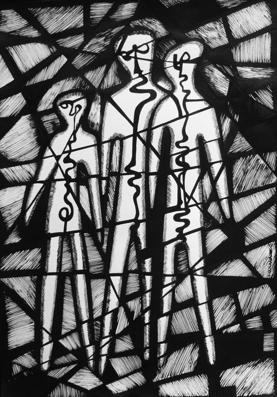 Three Abstracted Figures