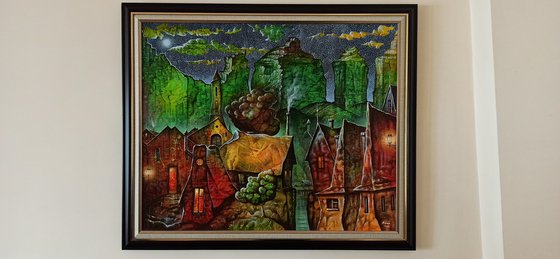 Night in a fairy tale 65x80cm ,Acrylic/canvas
