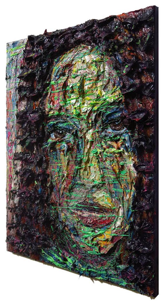 Original Oil Painting Portrait Expressionism