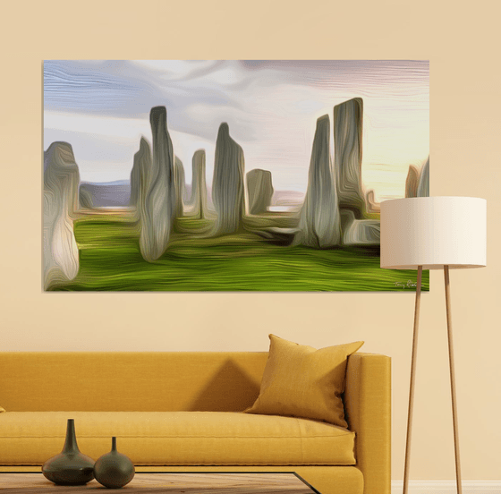 Calanais stones - an abstract photo-impressionistic artwork