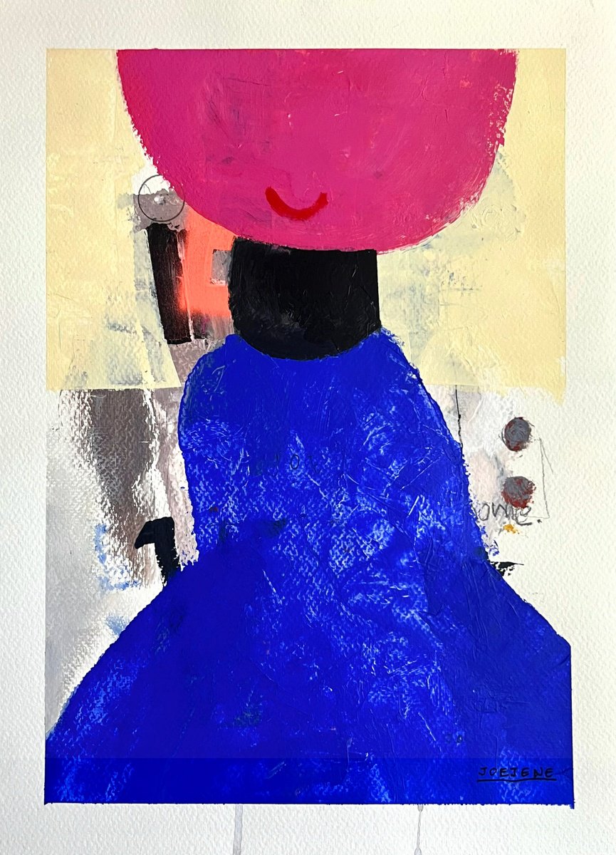 Abstract Acrylic Painting By Joejene C. Santos, 11 X 15, Victoria, Original Artwork