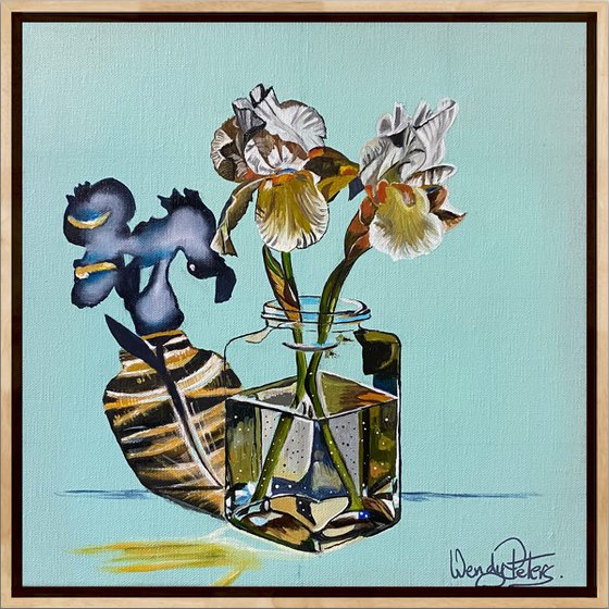 Irises in Glass