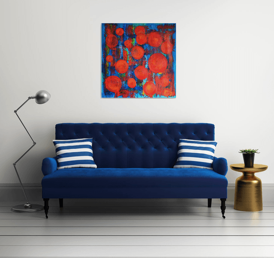 Abstract poppies
