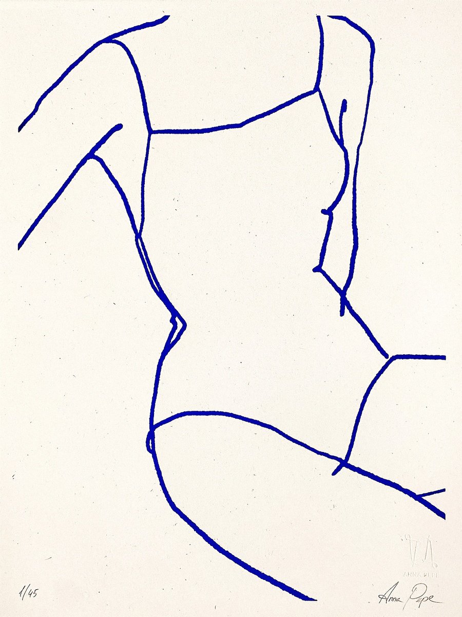 Abstract Portrait Screenprint By Anna Pepe, 12 X 16, Female 02, Original Artwork