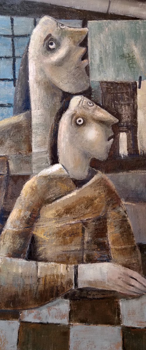 Cubist Embrace by Gegham Hunanyan