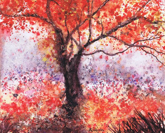 Fiery Autumn Tree