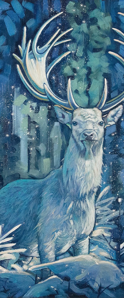 Frosty stag by Yue Zeng