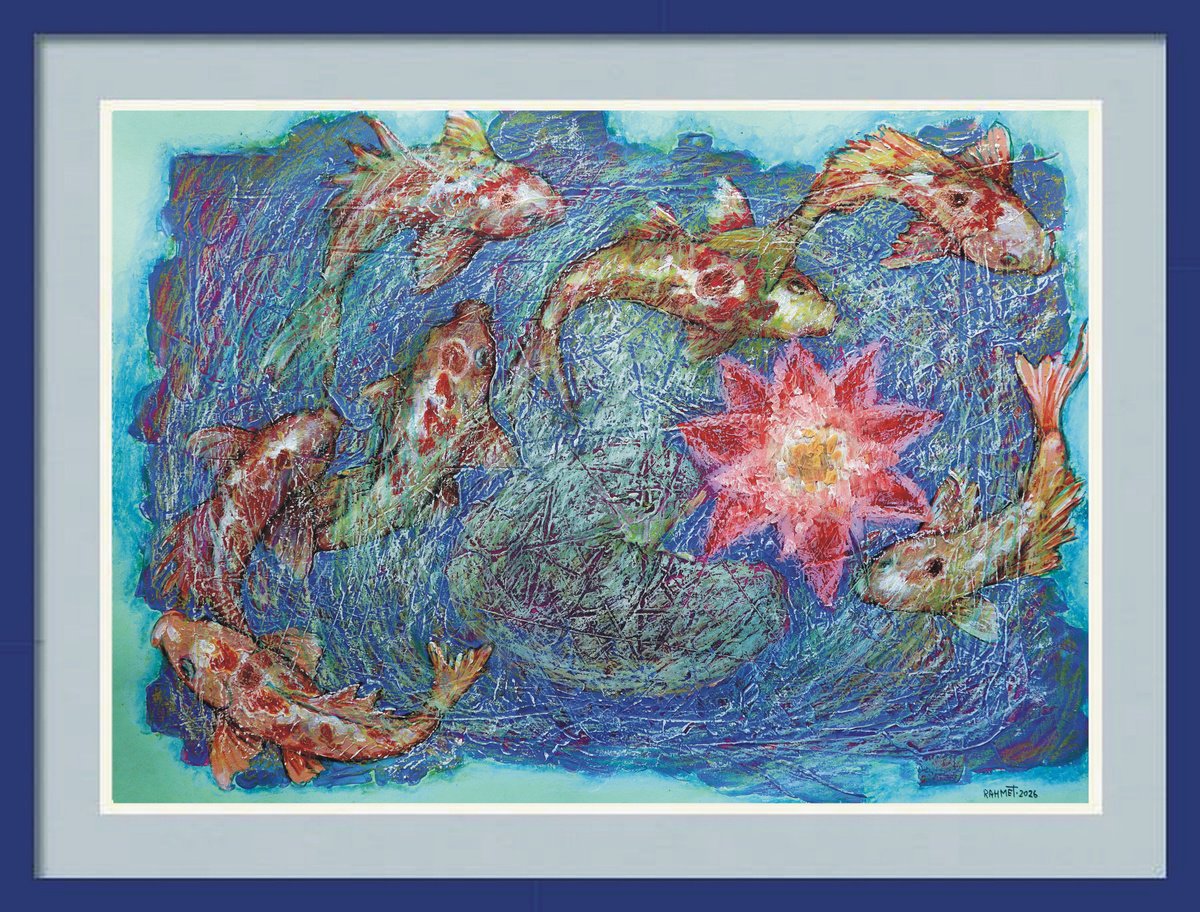  Fantasy With Flowers 332. Paper 59X42Cm By Rakhmet Redzhepov, 23 X 17, Artwork For Sale On Artfinder