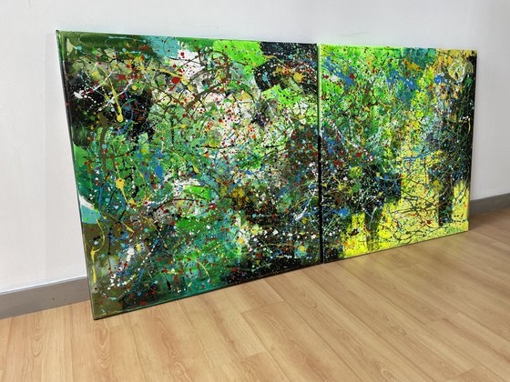 Diptych-Emerald Ethereal