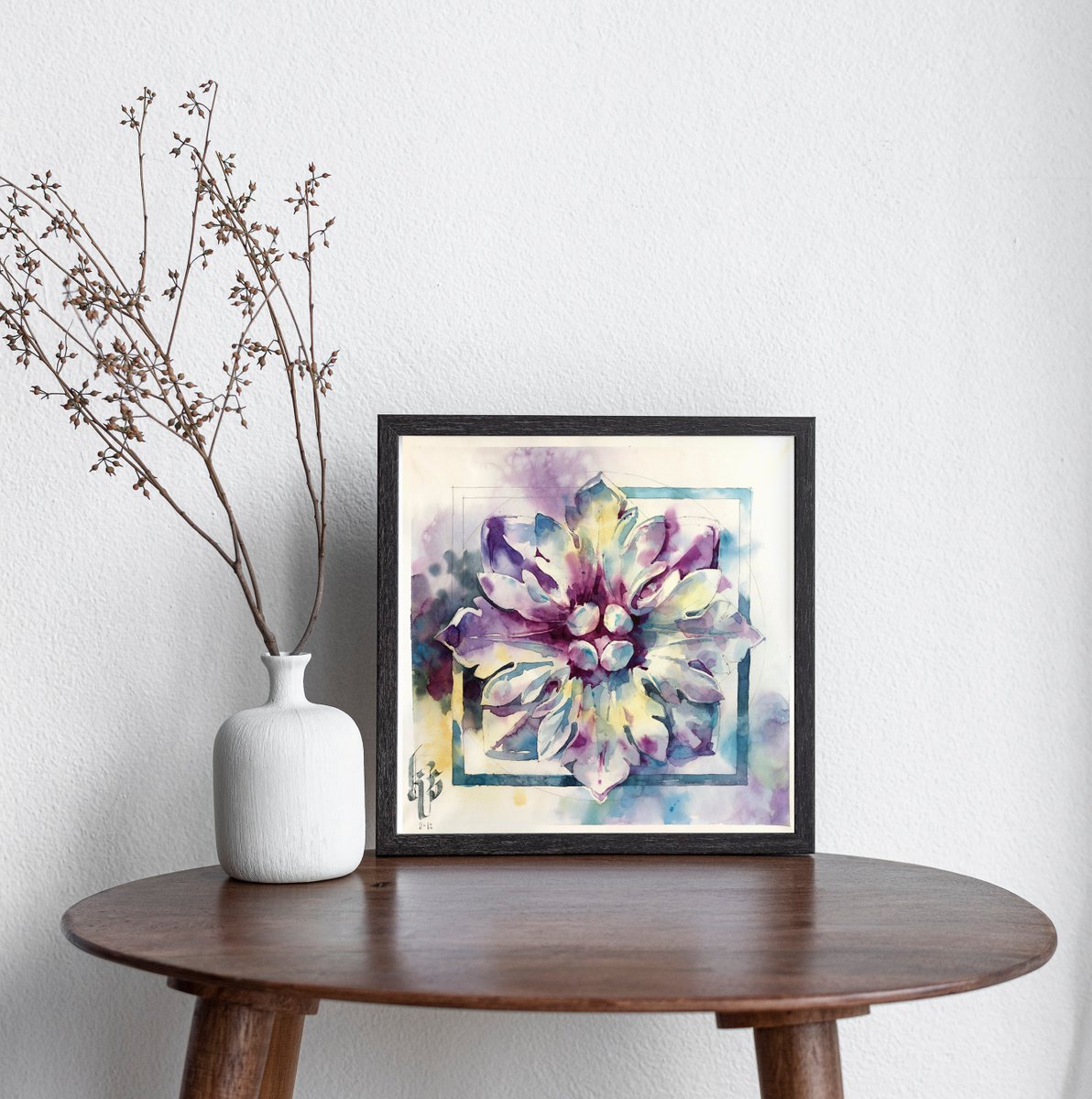 Impressionistic Cityscapes Watercolour By Ksenia Selianko, 13 X 13", Arch Gothic Element, Original Artwork