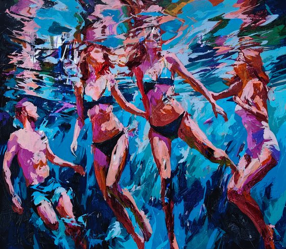 Over the blue mirror