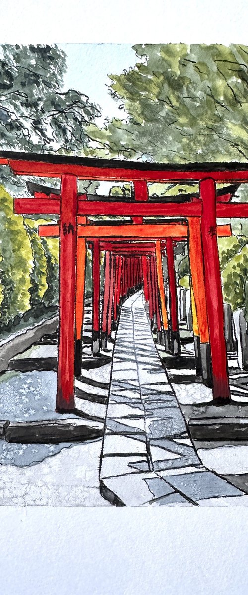 Torii Gates, Nezu Shrine,Tokyo by Kaz  Jones