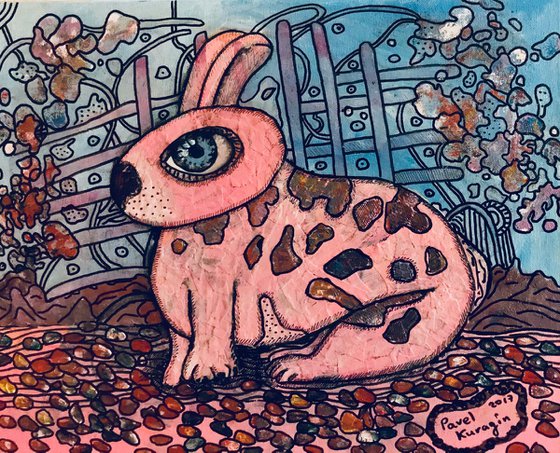 Pink rabbit