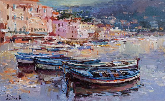 Villefranche Harbor, French Riviera - France Landscape painting