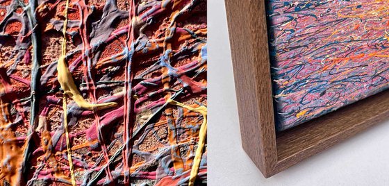 Golden Solace - diptych, framed