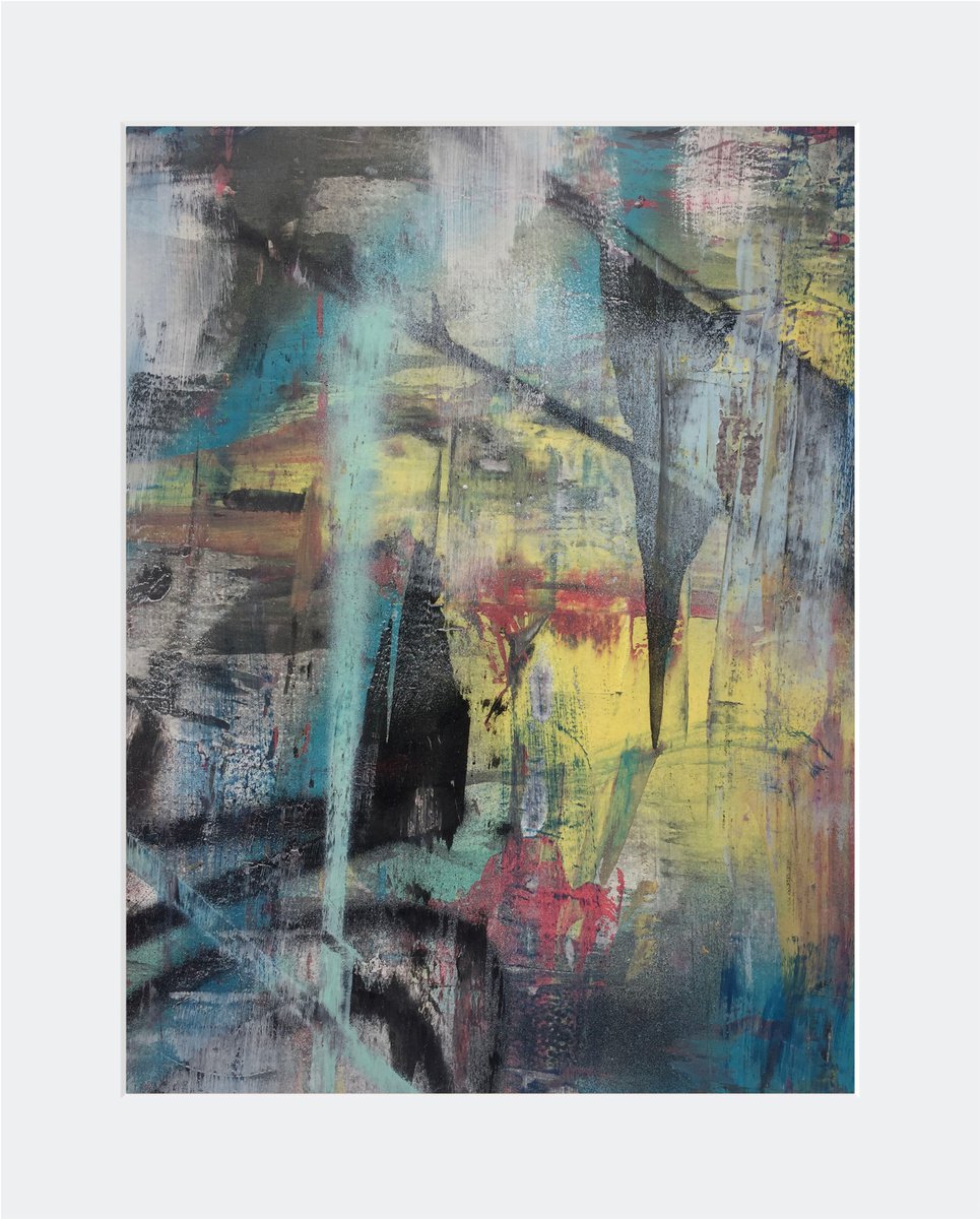 Abstract Painting By The Most Active, 12 X 16", Feeling Sorrow, Original Artwork