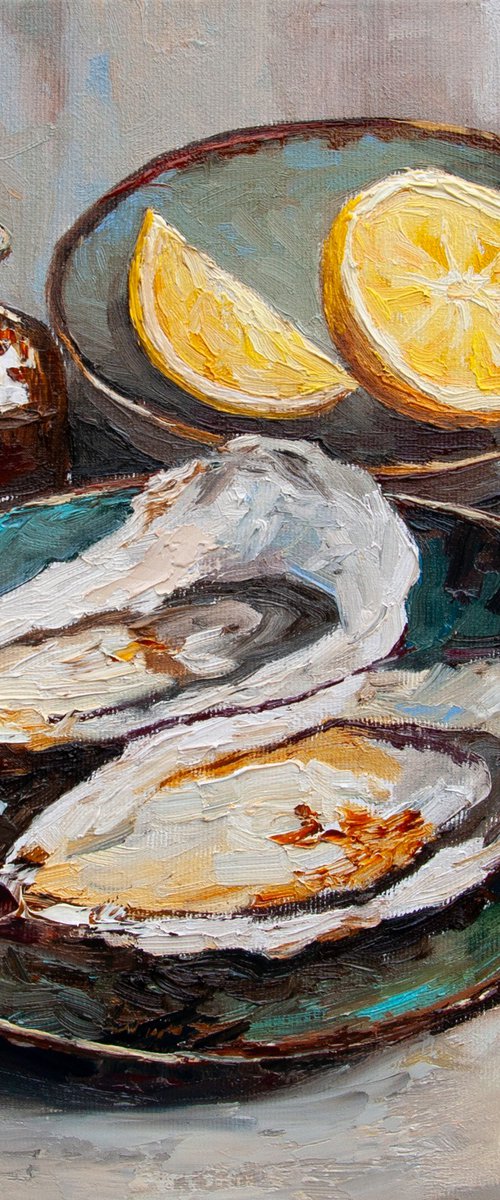 Seafood Still Life by Tetiana Vysochynska