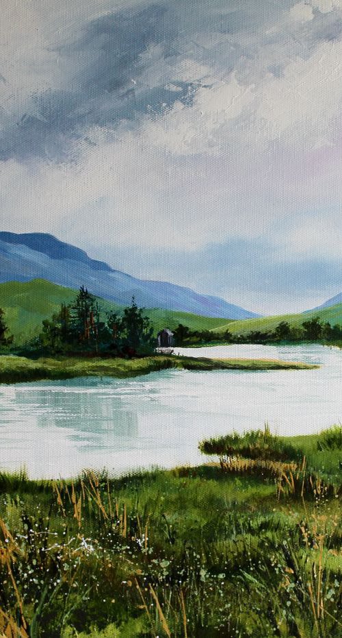 Cumbrian Tarn by Valerie Jobes