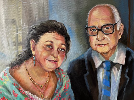 Married couple (portrait commission  from a photo)