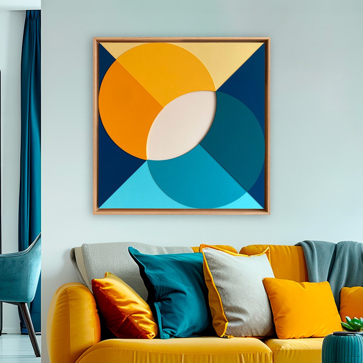 Geometric Abstract Relief By Liam Roberts, 30 X 30", Duality, Original Artwork