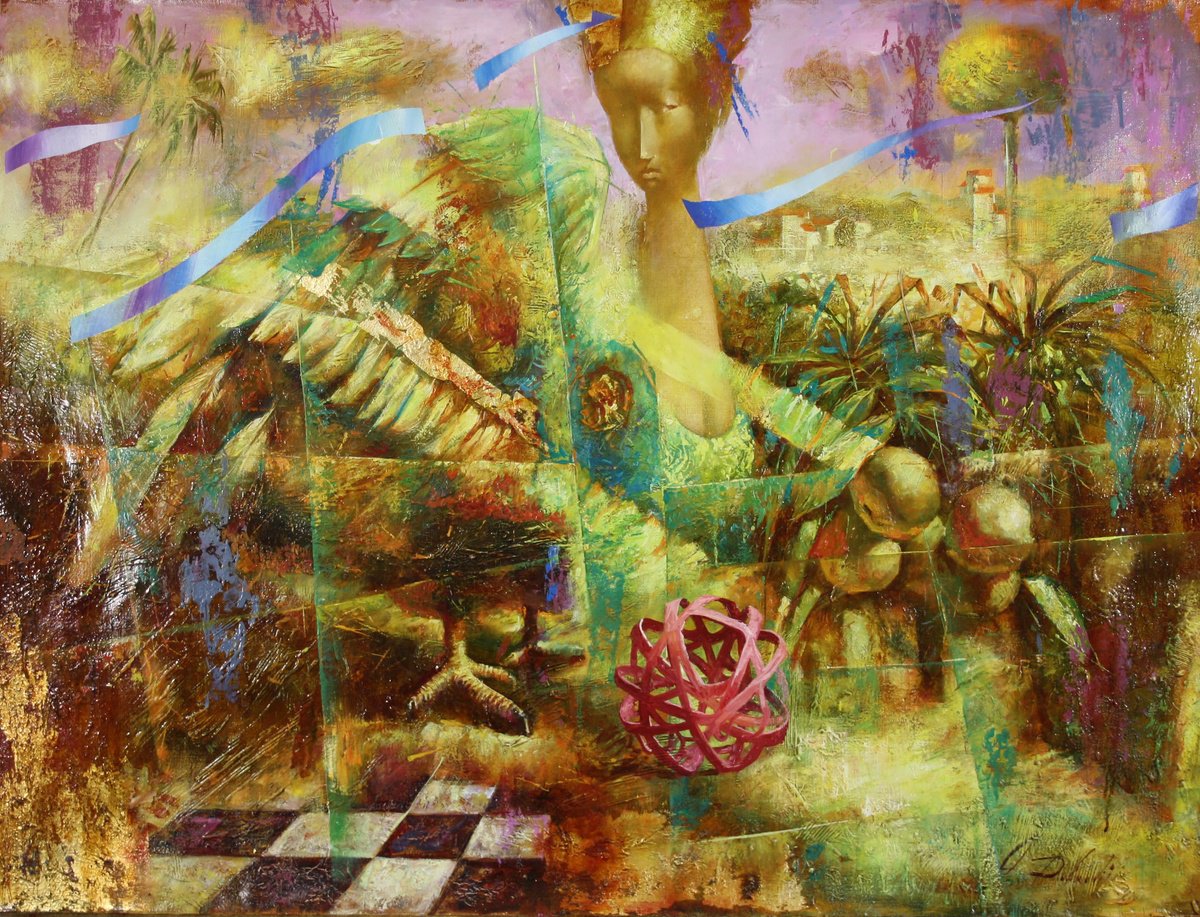 Surrealistic Animal Oil Painting By Alexandr Dobrodiy, 47 X 35, ?????.?????? ???., Original Artwork