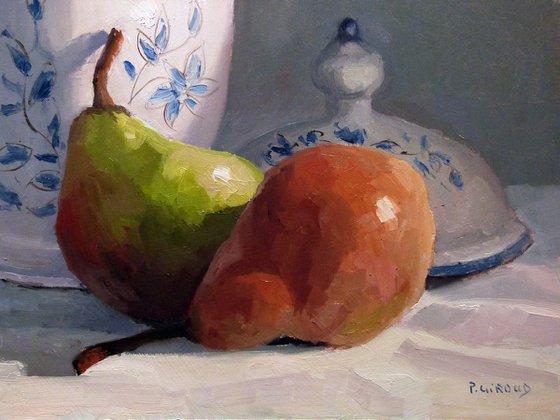 Pears and a Vase