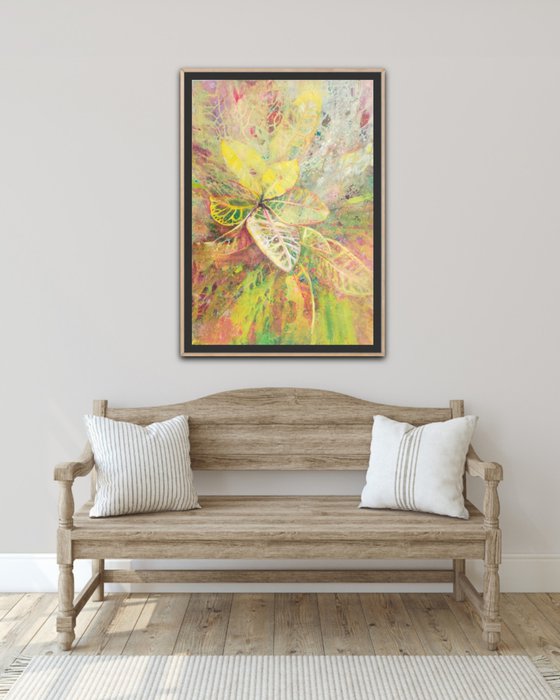 Croton in yellow