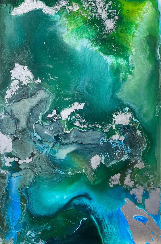 Emerald Ocean – Green Abstract