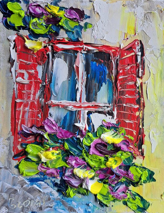 Window with Flowers mini