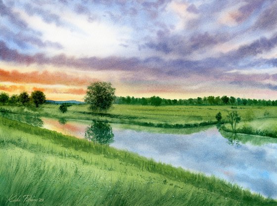 Landscape painting 28x38 cm