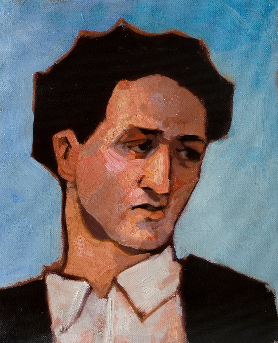 Impressionistic Portrait Oil Painting By Olivier Payeur, 9 X 12", Portrait Of A Man, Original Artwork