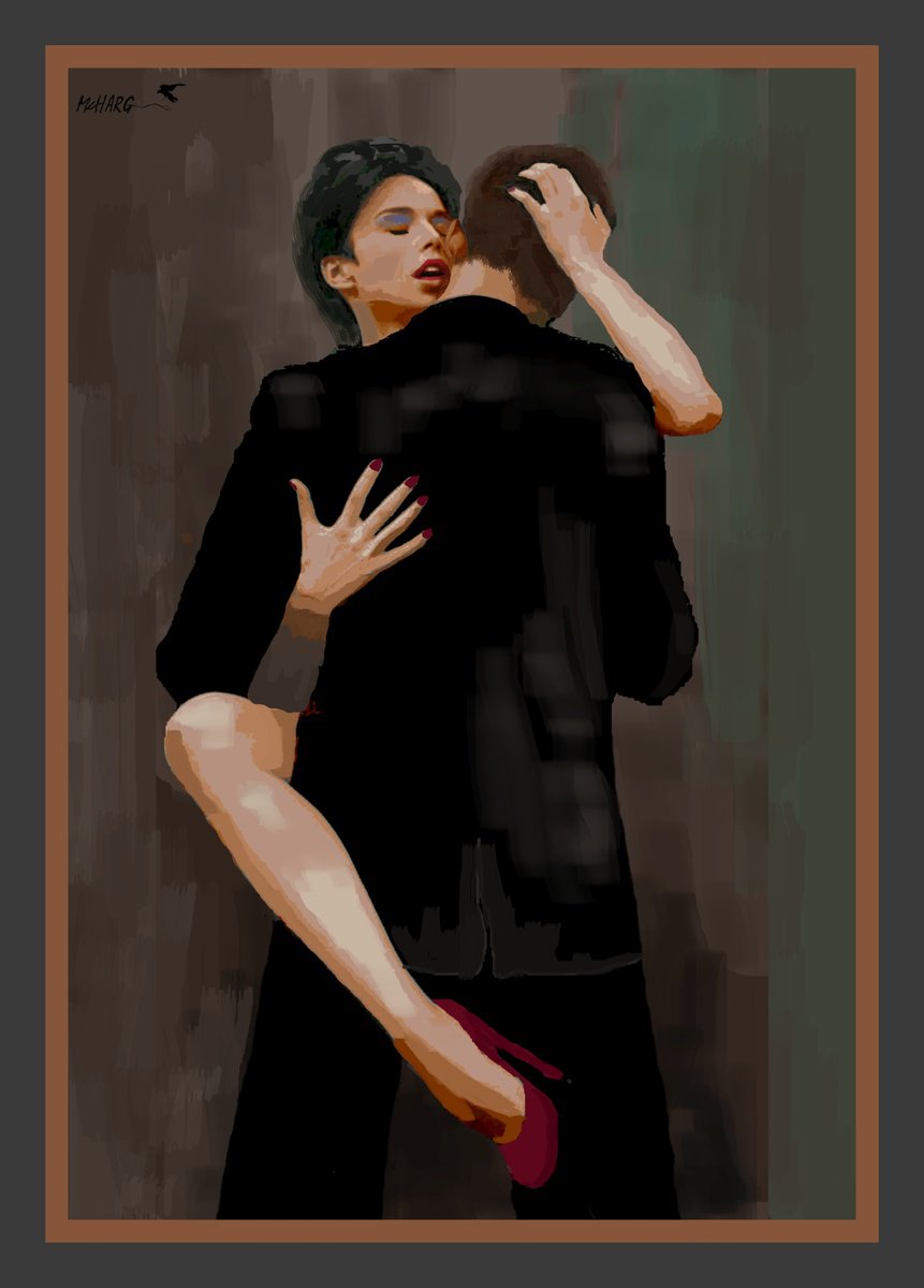 Expressive Portrait Painting By Joe Mcharg, 30 X 42, A Very Warm Welcome, Original Artwork