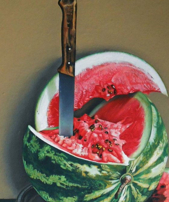 Watermelon and Knife