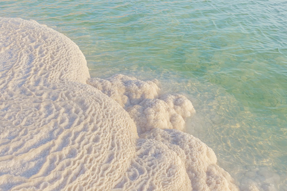 Photorealistic Photograph , Dead Sea. The Shore Is Salty. By Lidiya Dmitrieva, 27 X 18, Artwork For Sale On Artfinder