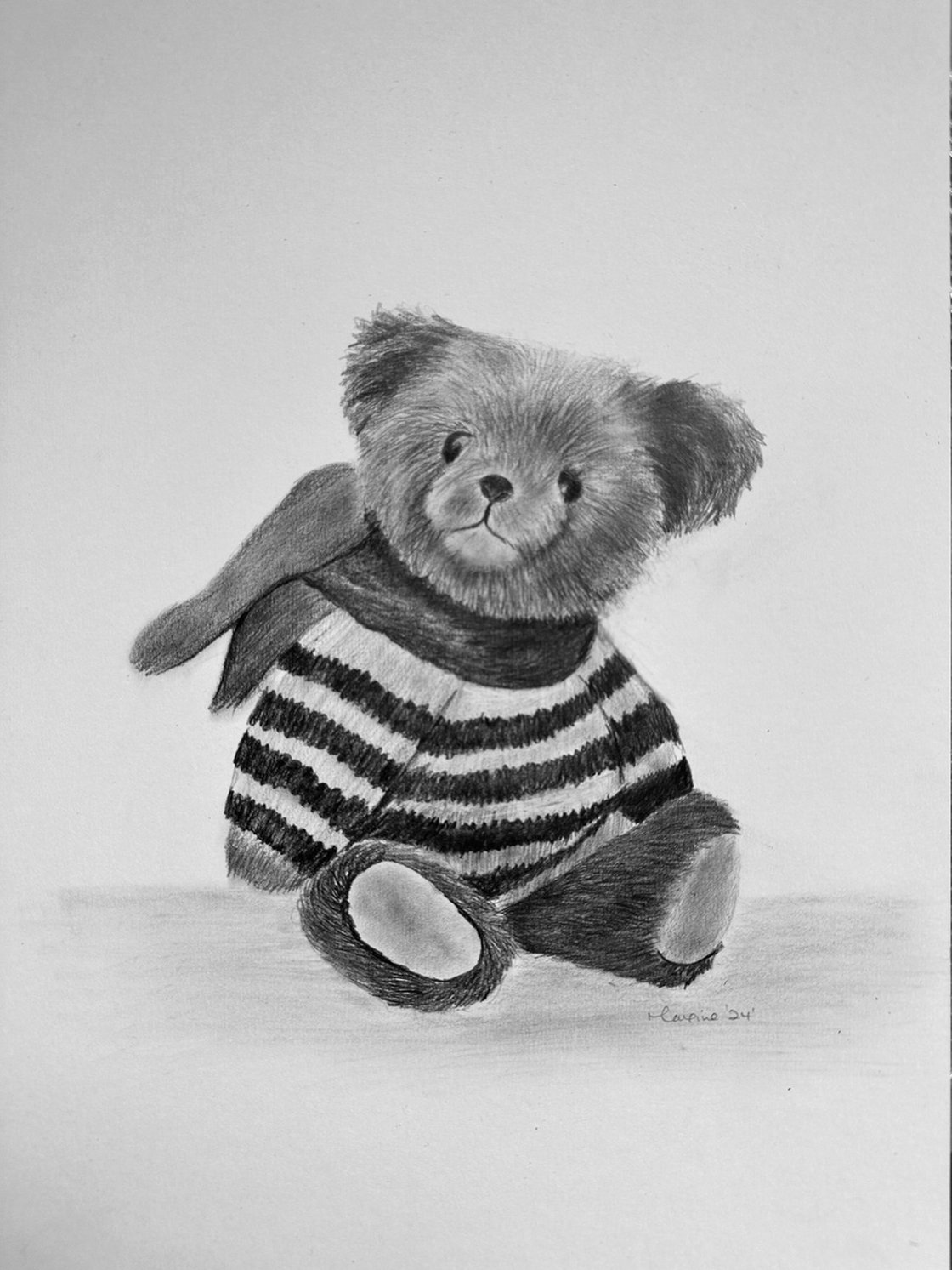 Teddy bear Pencil drawing by Maxine Taylor Artfinder