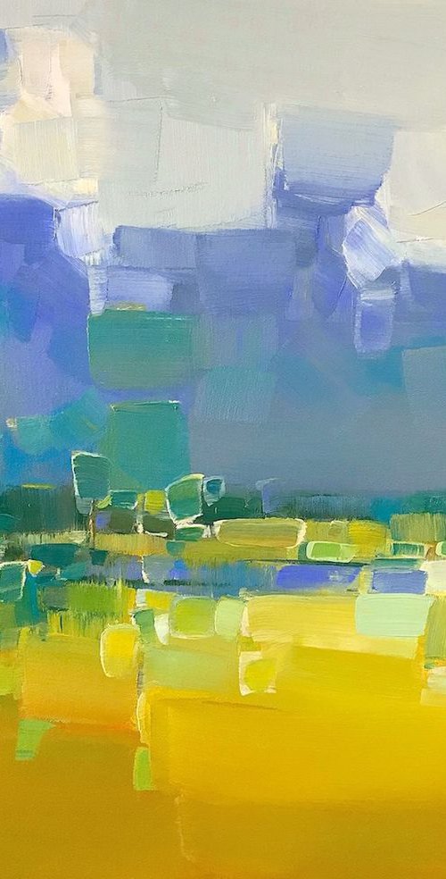 Vibrant Summer, Original oil painting, One of a kind Signed by Vahe Yeremyan