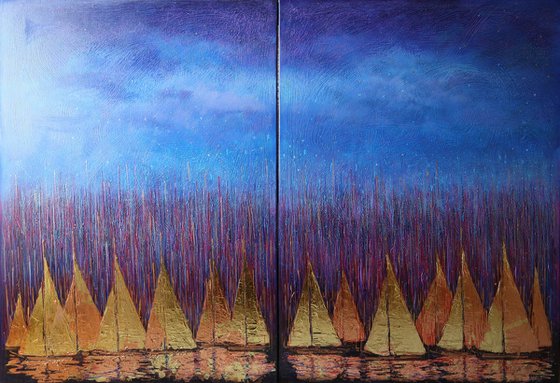Golden Sails (diptych)