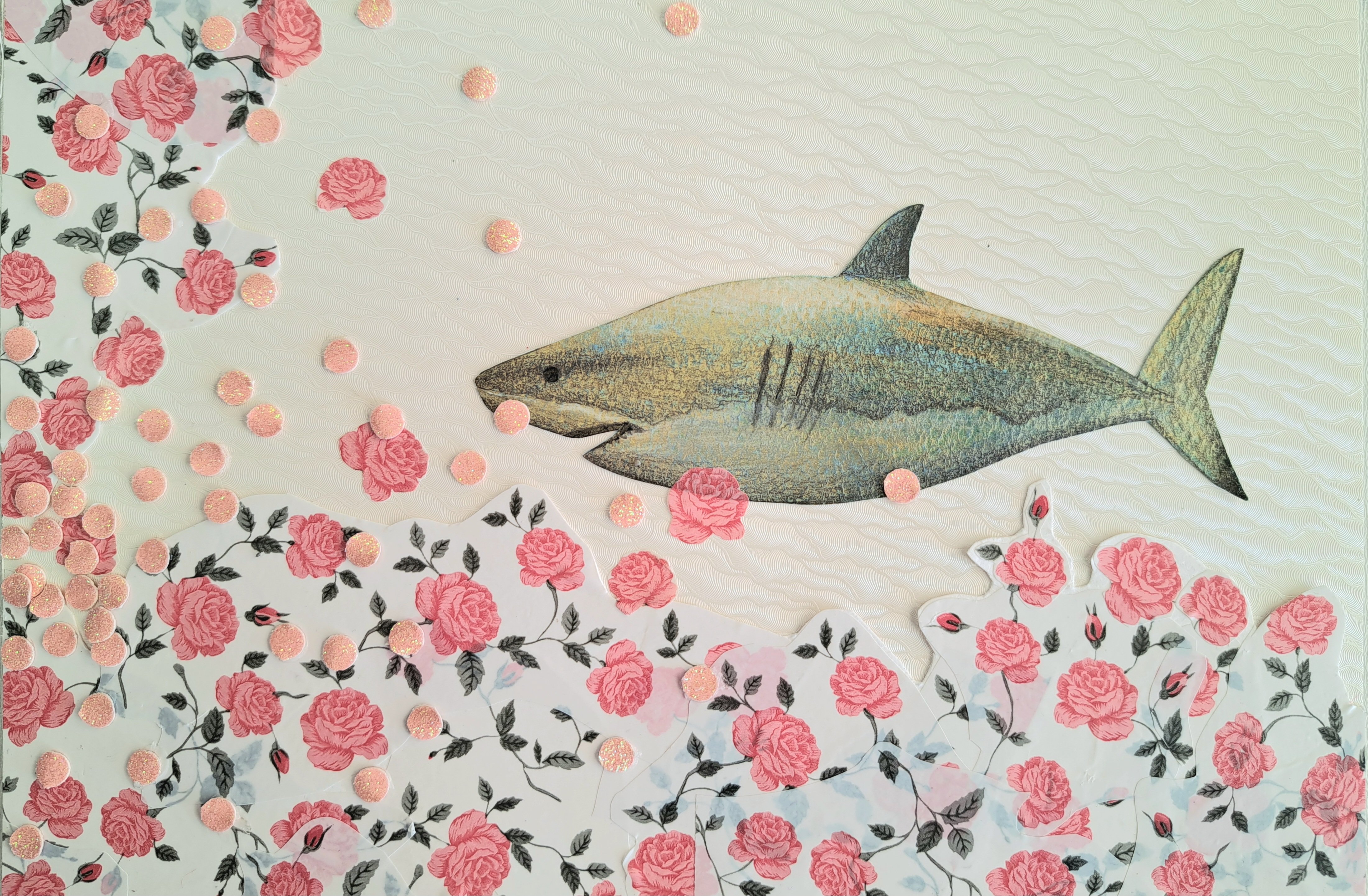 Urban And Pop Animal Collage By Andromachi Giannopoulou, 9 X 6, Blossom, Original Artwork