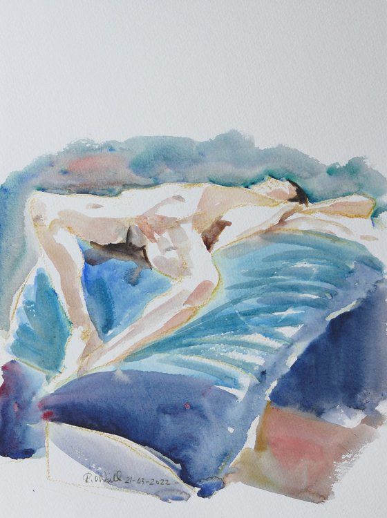 reclining male nude