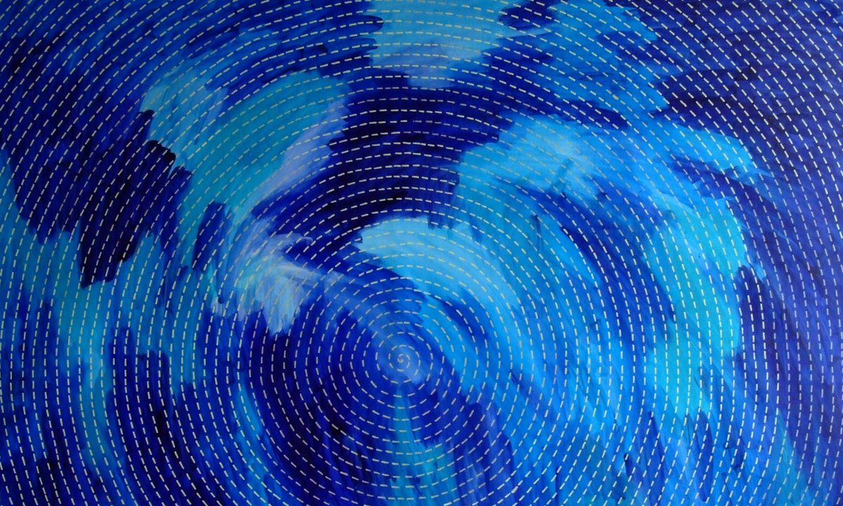 Abstract Acrylic Painting By Marina Krylova, 59 X 35", Infinity #49, Original Artwork