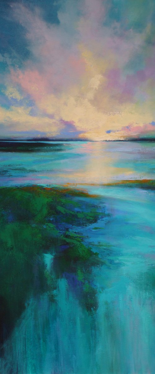 Low Tide at Sunset by Sandra Michele Knight