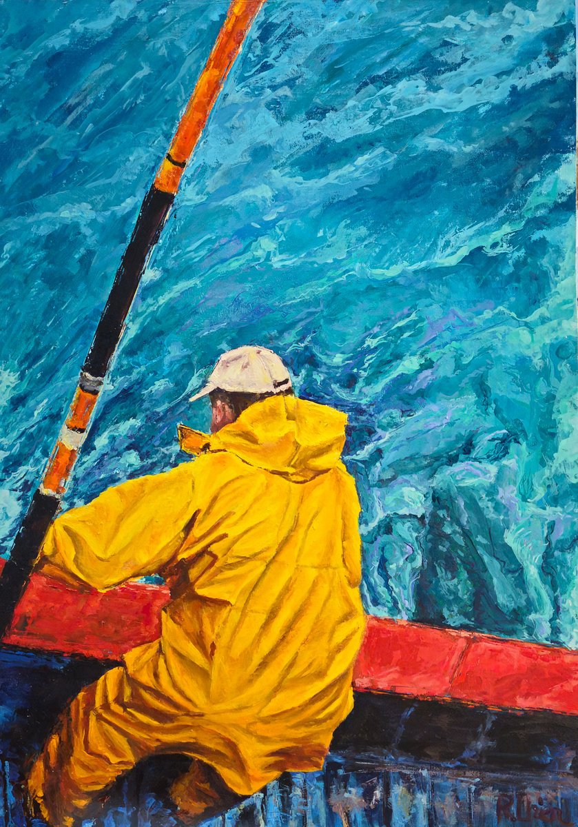 Impressionistic Portrait Oil Painting By Fuensanta Ruiz Urien, 20 X 29, En Equilibrio, Original Artwork