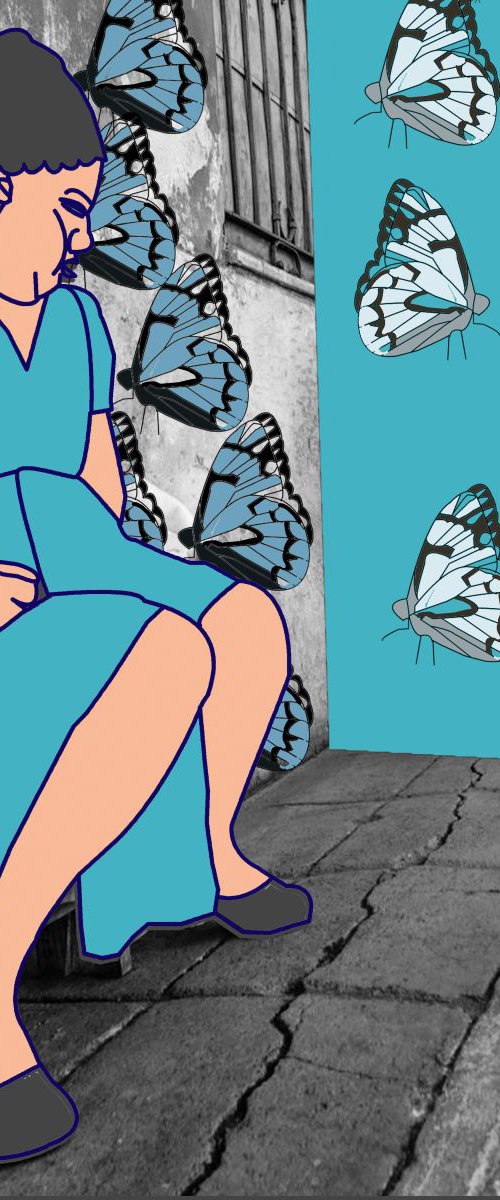 Madam butterfly - pop art print by Artworks by Rina Mualem