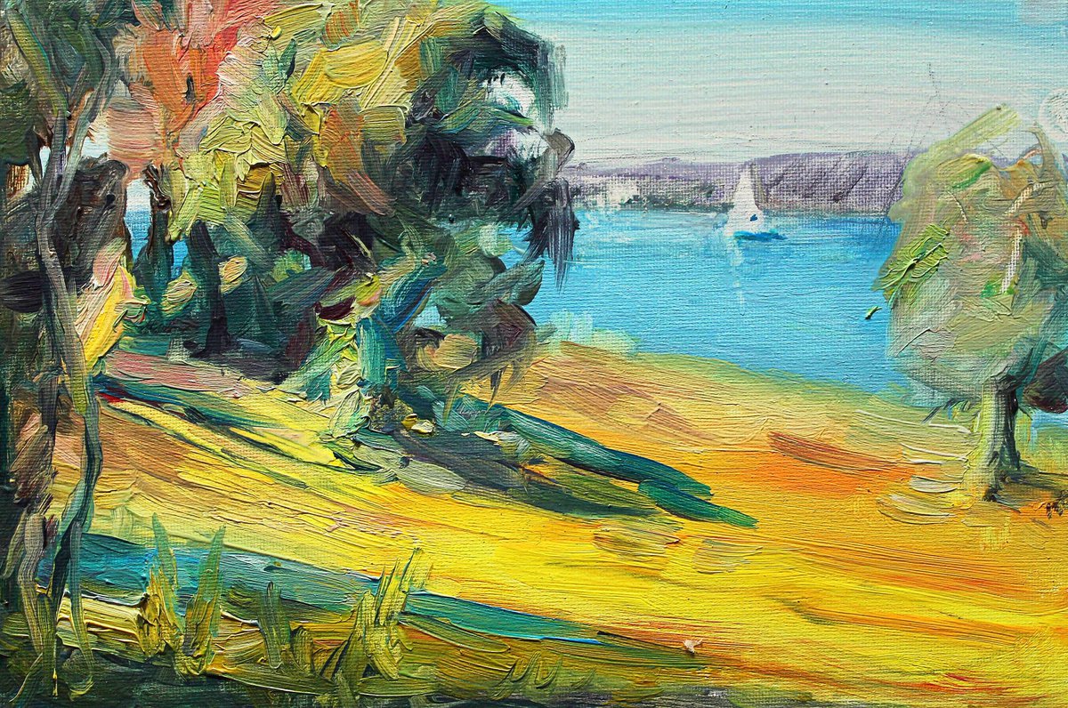 Impressionistic Landscape Oil Painting By Maximo Damico, 12 X 8", Natural Tuscany, Original Artwork