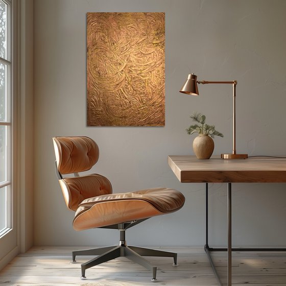 „GILDED ARABESQUE“ 100x70x2 cm